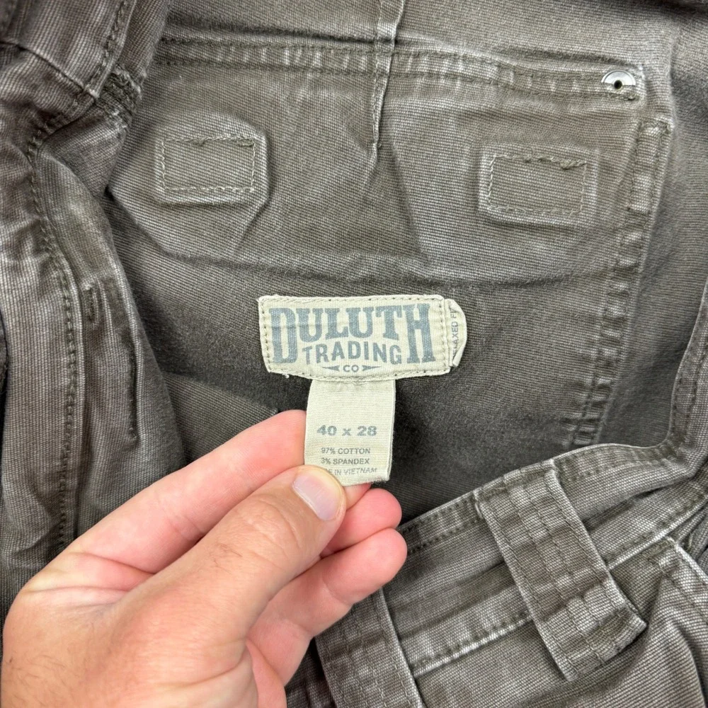 Duluth Trading Co Flex Fire Hose Cargo Pants Brown Men 40x28 (38x26) Relaxed Fit